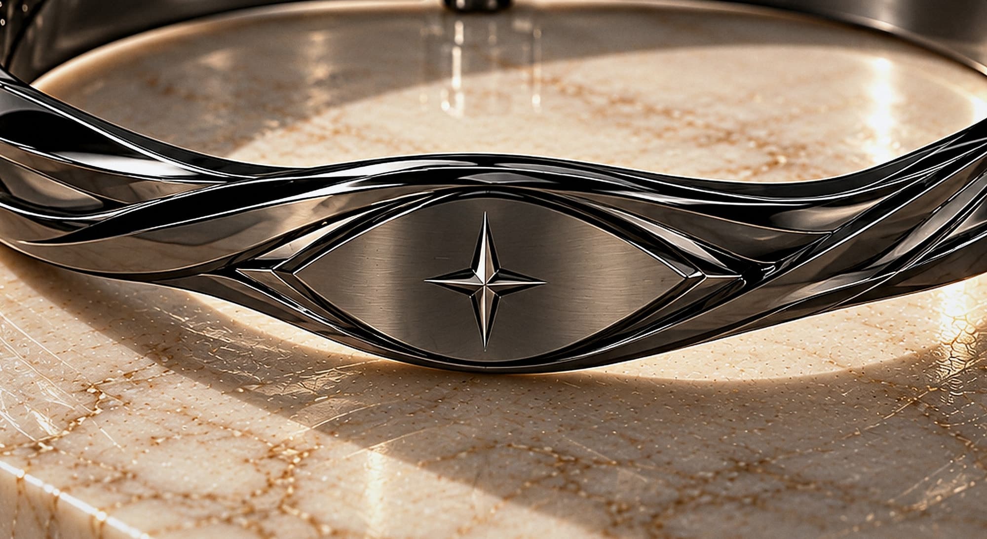 The eye of The Line, where the bracelet meets your phone